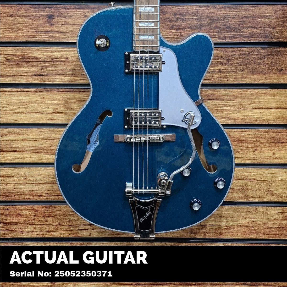 Epiphone Emperor Swingster; Delta Blue Metallic | Bonners Music
