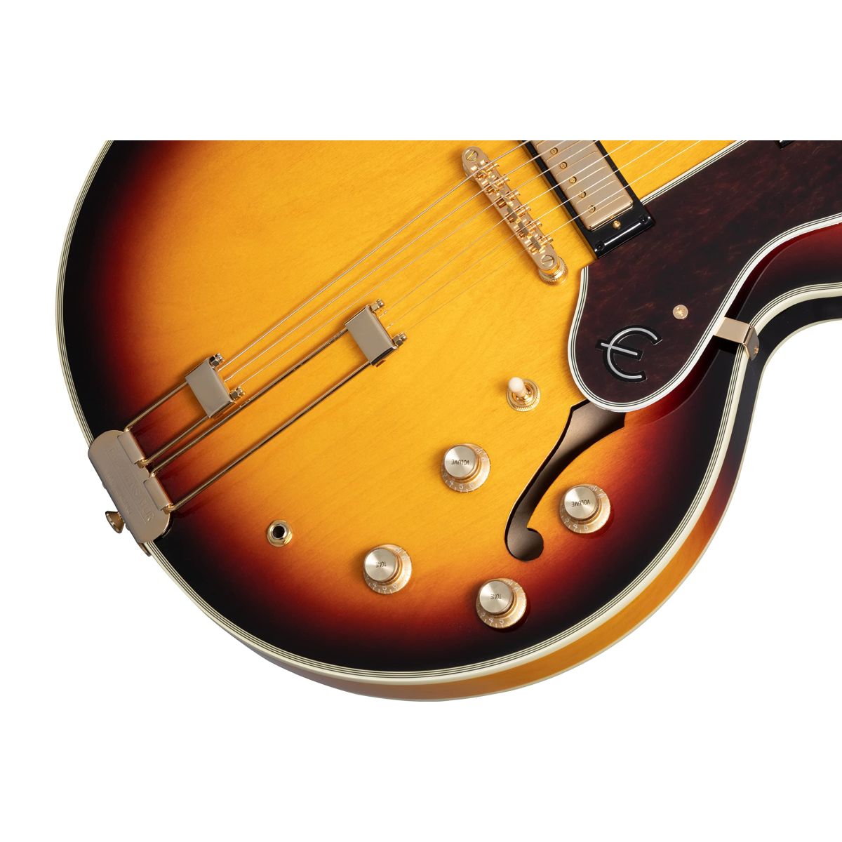 Epiphone Sheraton Semi-Hollow Electric Guitar (Incl. Premium Gig Bag); Vintage Sunburst