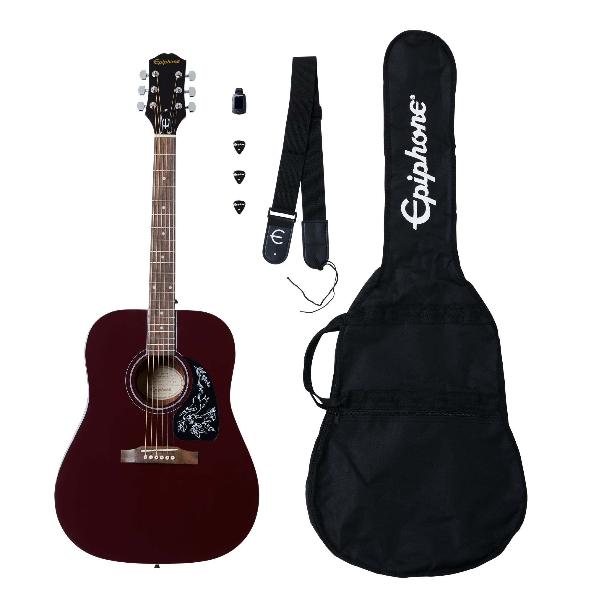 Epiphone Starling Square Shoulder Wine Red Acoustic Guitar Pack