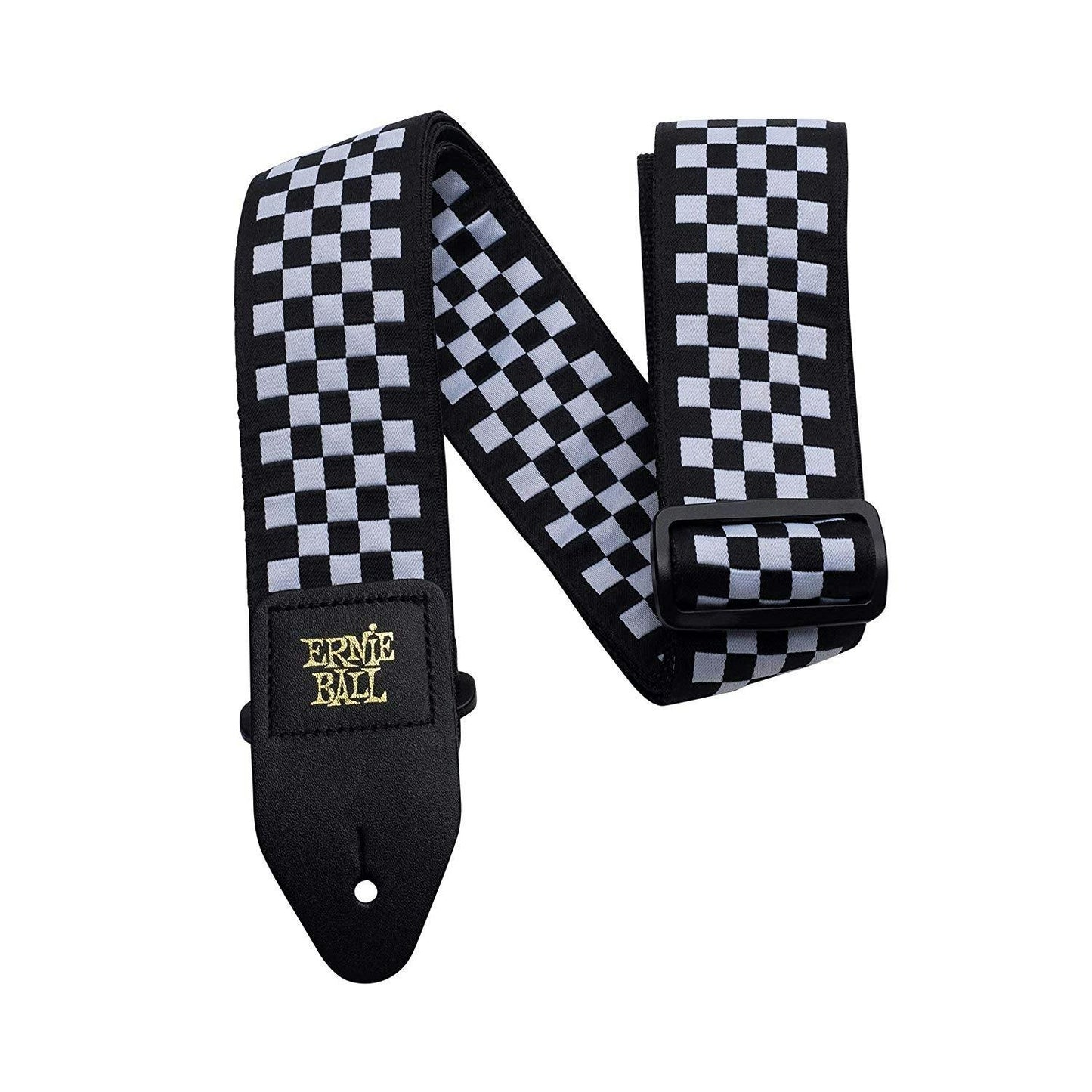 Ernie Ball Jacquard Guitar Strap Black and White Checkered