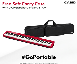 Casio PX-S1100 Digital Piano; Red | Incl Free SC800P Case