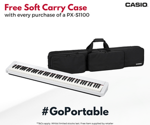 Casio PX-S1100 White Digital Piano Elite Package | Incl Free SC800P Case