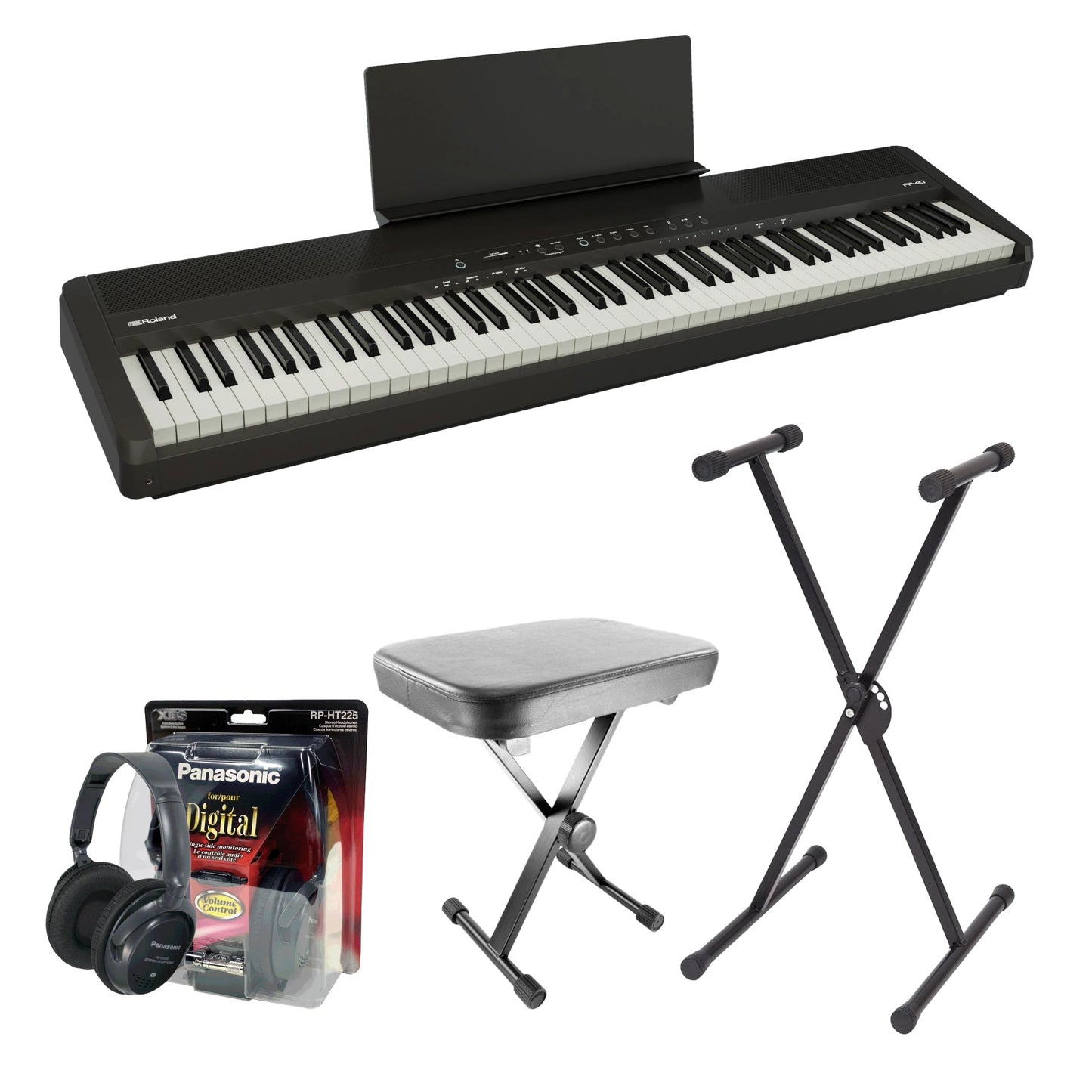 Roland FP40 Black Digital Piano Value Package