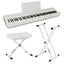 Roland FP40 Portable Digital Piano; White Stand & Bench Bundle