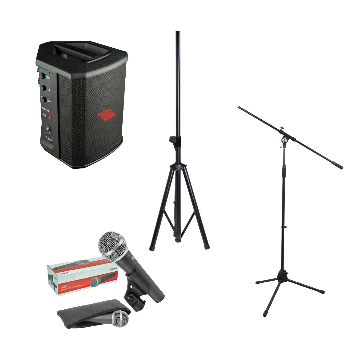 Proel FreeOneX Portable Battery PA Speaker with Handheld Microphone - For Speeches & Announcements