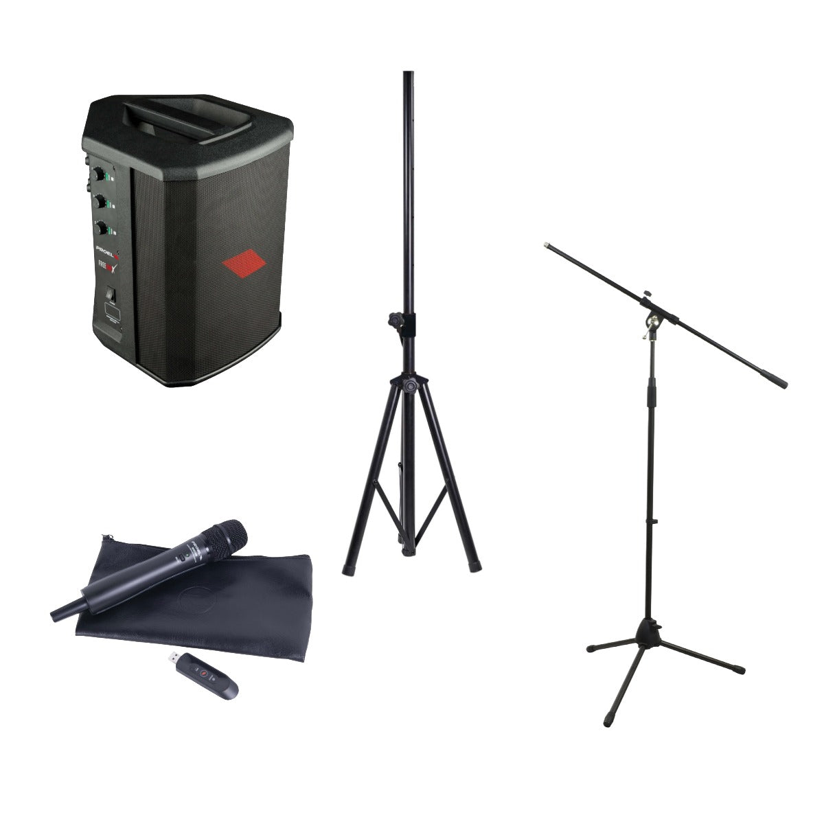 Proel FreeOneX Portable Battery PA System with Wireless Handheld Microphone - For Speeches & Announcements