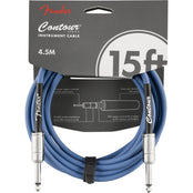 Fender Contour Instrument Cable, Lake Placid Blue, 15'