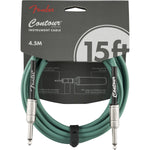 Fender Contour Instrument Cable, Sherwood Green, 15'