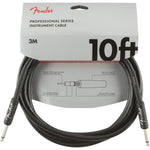 Fender Professional Series Instrument Cable, Straight/Straight, 10', Black