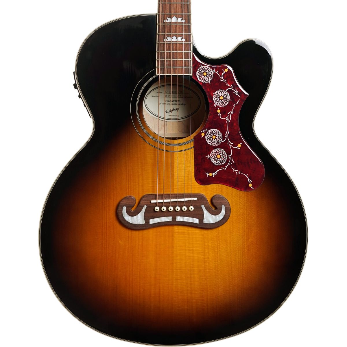 Epiphone J-200 EC Studio (Solid Top; Fishman Presys); Vintage Sunburst