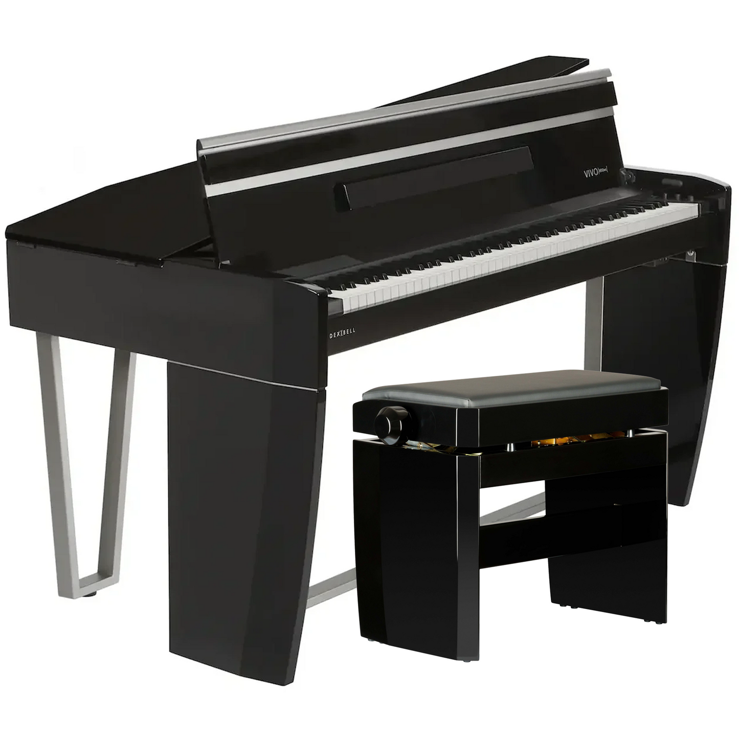 Dexibell H10MG Mini Digital Grand Piano; Polished Black Package Including Branded Stool