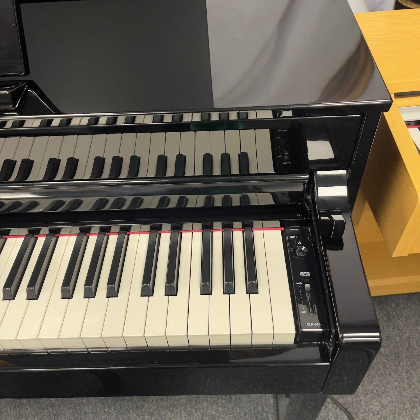 Yamaha CLP645 Polished Ebony Digital Piano With Matching Stool; Serial No: BCZO01008 | Second Hand