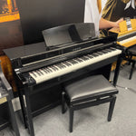 Yamaha CLP645 Polished Ebony Digital Piano With Matching Stool; Serial No: BCZO01008 | Second Hand