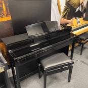Yamaha CLP645 Polished Ebony Digital Piano With Matching Stool; Serial No: BCZO01008 | Second Hand