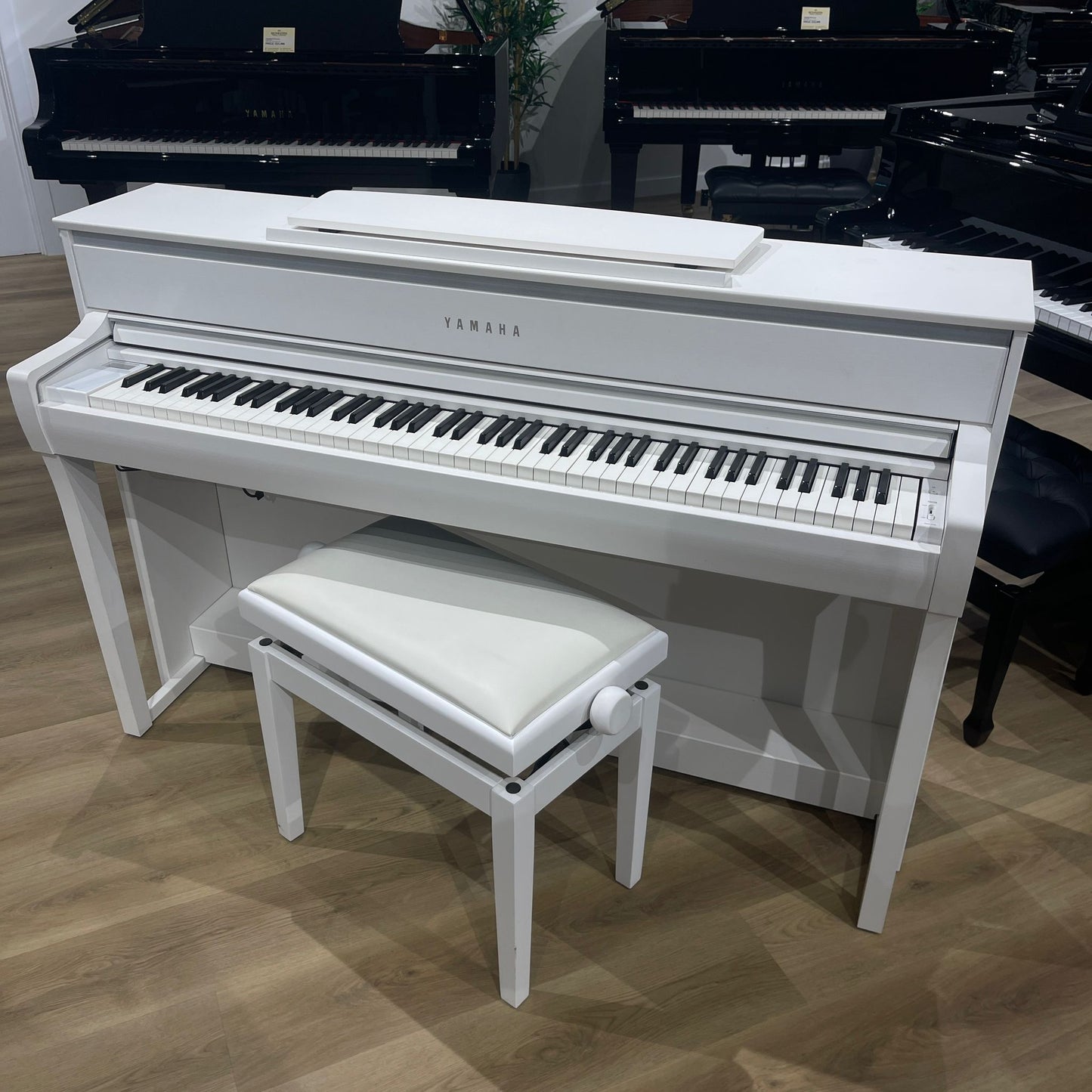 Yamaha CLP775 Digital Piano in Satin White With Matching Stool; Serial No: BCCK01001 | Second Hand