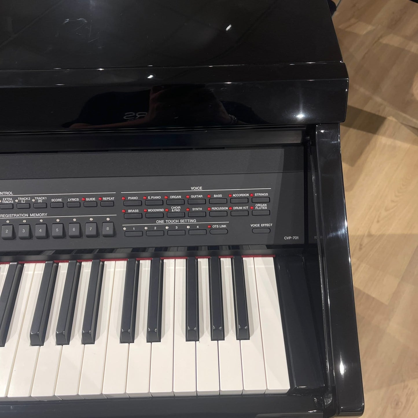 Yamaha CVP701 Polished Ebony Digital Piano With Matching Stool: Serial No: BCZP01003 | Second Hand