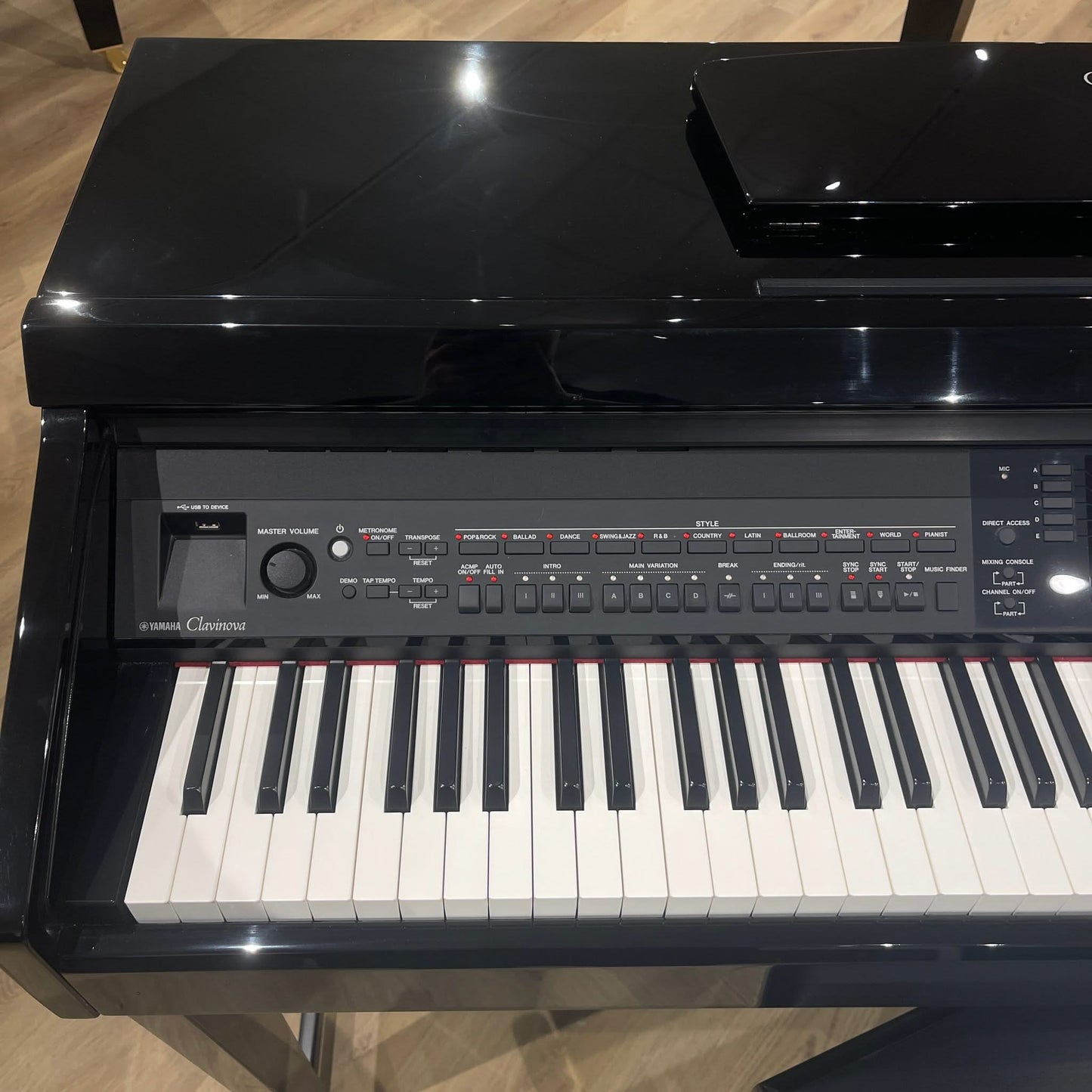Yamaha CVP701 Polished Ebony Digital Piano With Matching Stool: Serial No: BCZP01003 | Second Hand