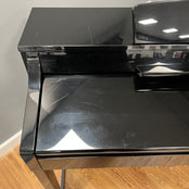 Second Hand Yamaha CLP370 Digital Piano; Polished Ebony with Matching Piano Stool: Serial No: BCQZ01037
