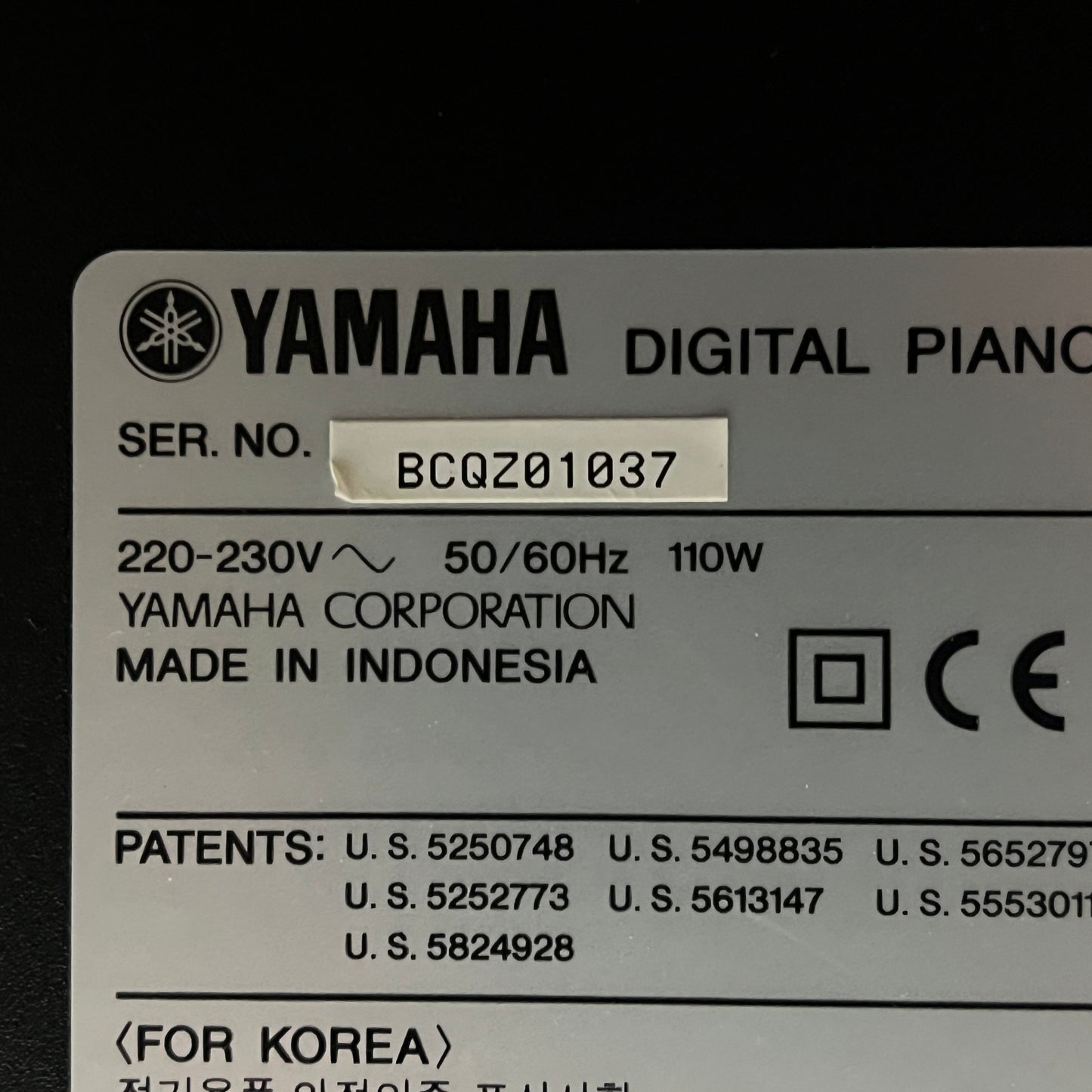 Second Hand Yamaha CLP370 Digital Piano; Polished Ebony with Matching Piano Stool: Serial No: BCQZ01037