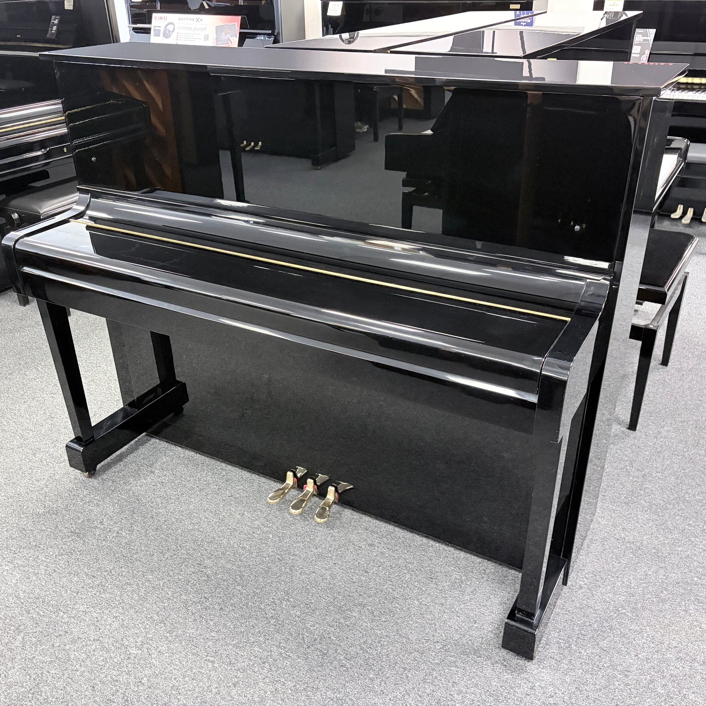 Kawai BS1A Upright Piano in Polished Ebony: Serial No: 2040457 | Second Hand