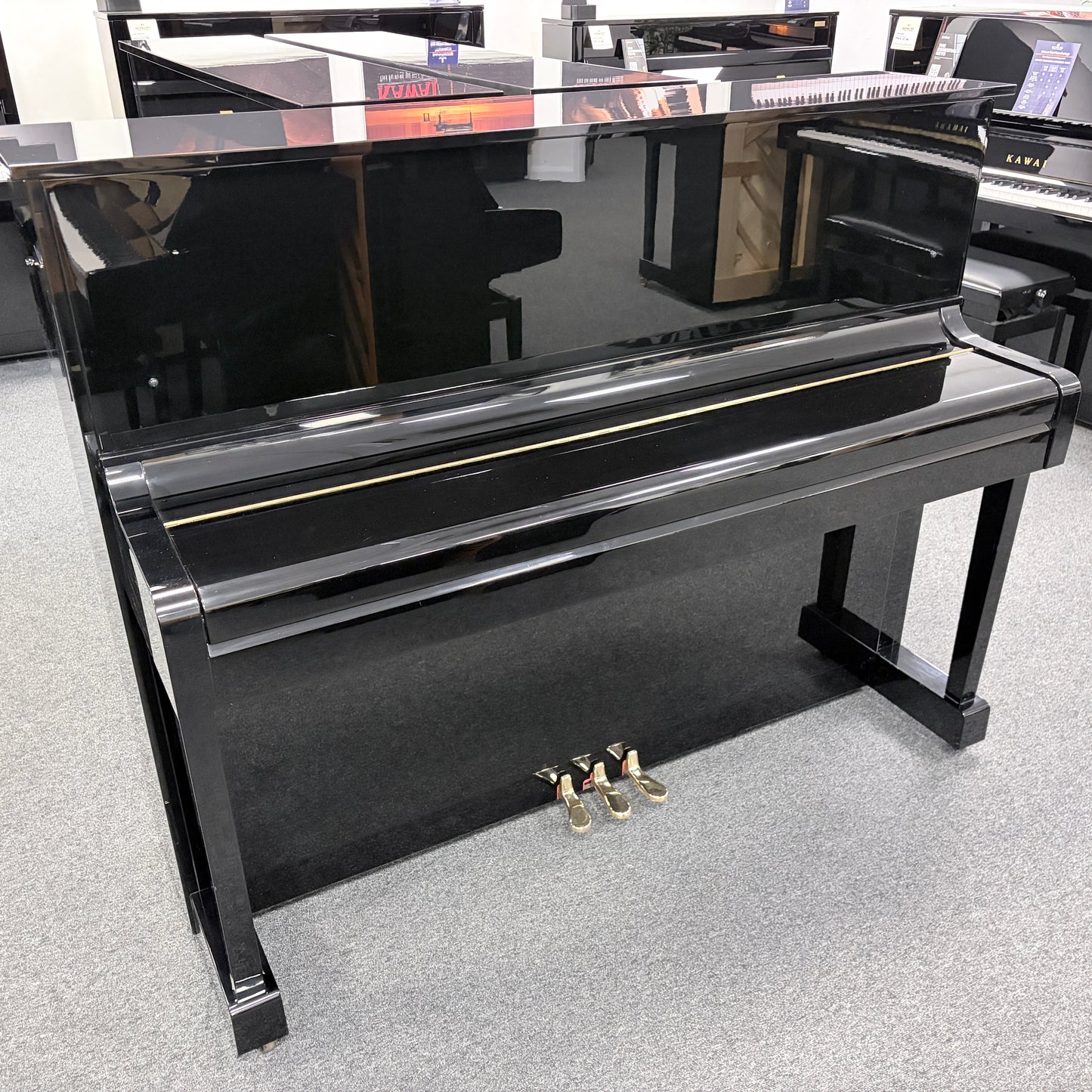 Kawai BS1A Upright Piano in Polished Ebony: Serial No: 2040457 | Second Hand
