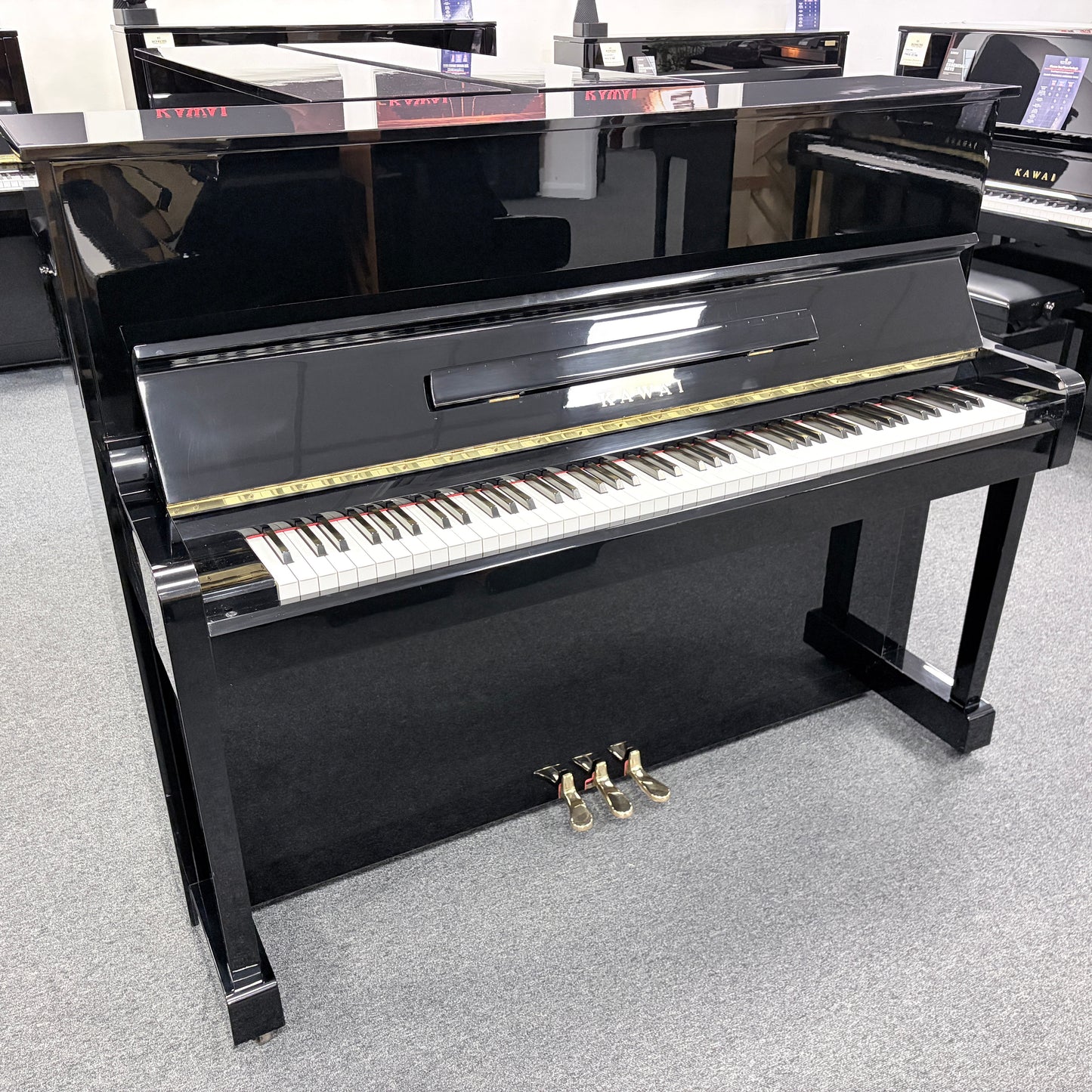 Kawai BS1A Upright Piano in Polished Ebony: Serial No: 2040457 | Second Hand