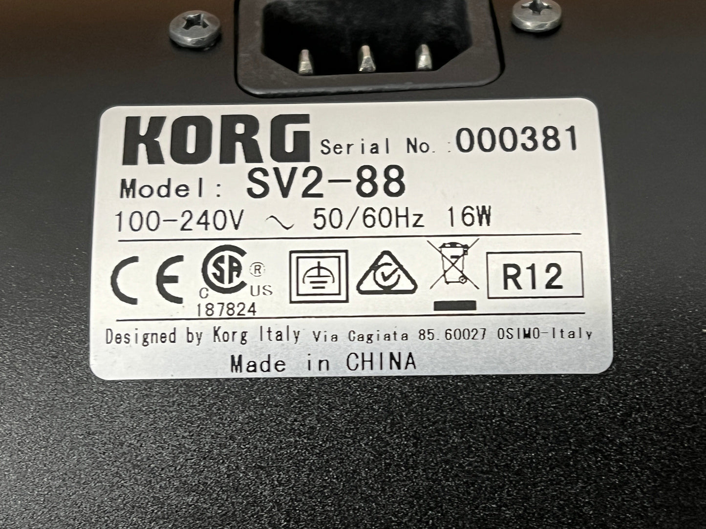 Korg SV2 Stage Vintage Piano; 88 Keys; Serial No 381 | Ex Display
