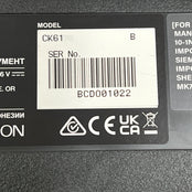Yamaha CK61 Stage Keyboard; Serial No: BCDO01022 | Second Hand