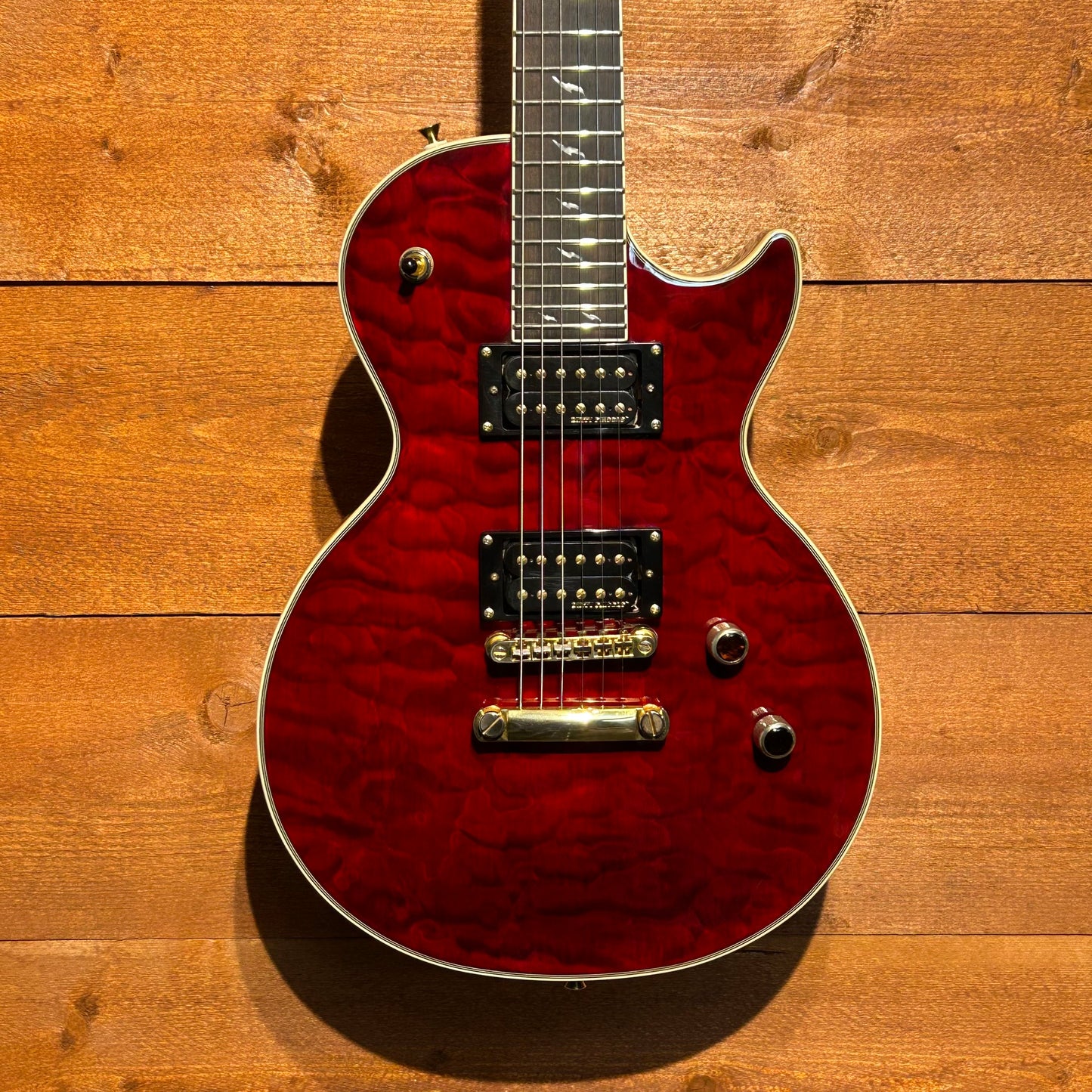 Epiphone Les Paul Custom Plus Prophecy GX ; Red Quilted Maple: Serial No: UC07090986 | Second Hand