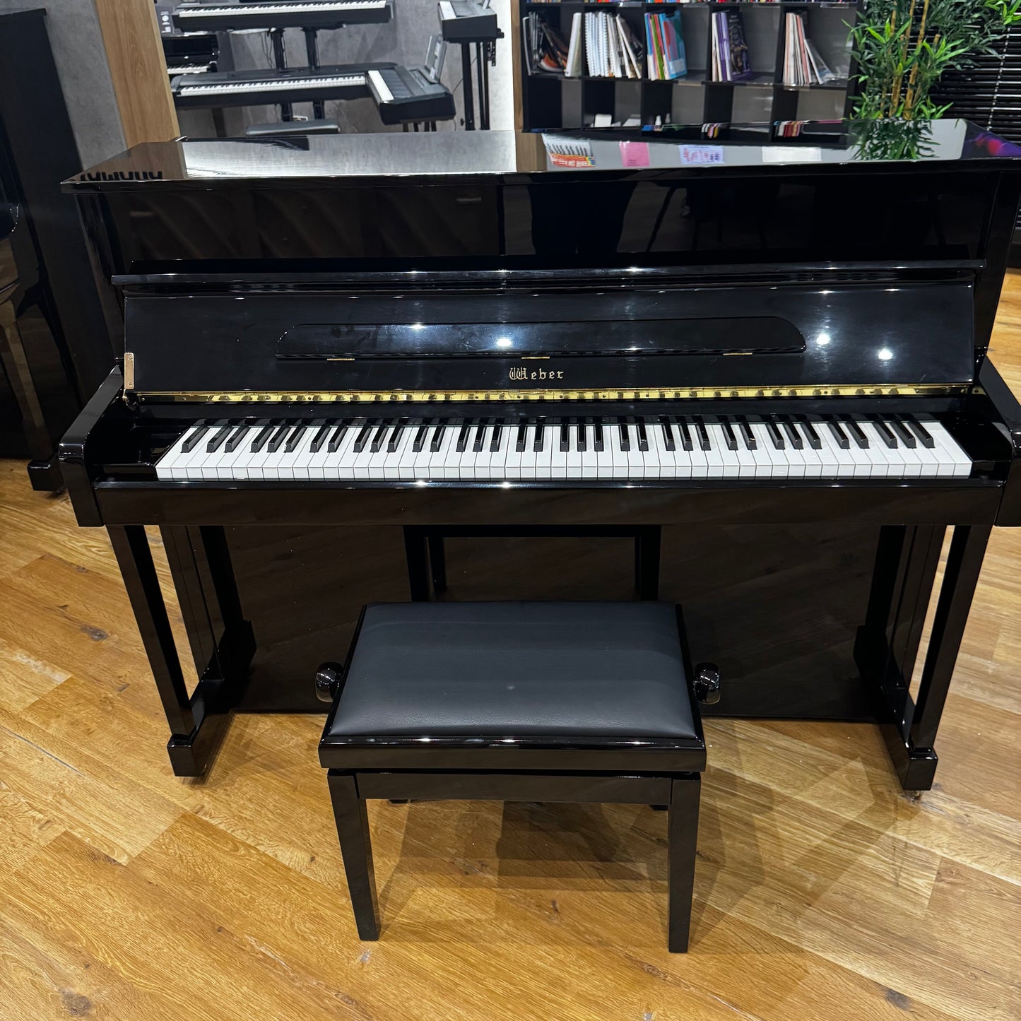 Weber W114 Upright Piano in Polished Black: Serial No: T0015659 | Second Hand