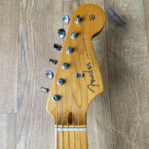 Second Hand 1999 Fender American Vintage '57 Strat Maple Fiesta Red Re-Fin inc Case