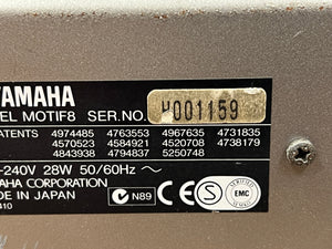 Second Hand Yamaha MOTIF 8 Workstation; Serial No: H001159