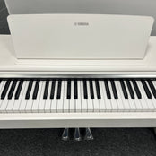 Yamaha YDP145 White Digital Piano; Serial No: BCBZ01001; Ex Display Model; 3 Year Warranty