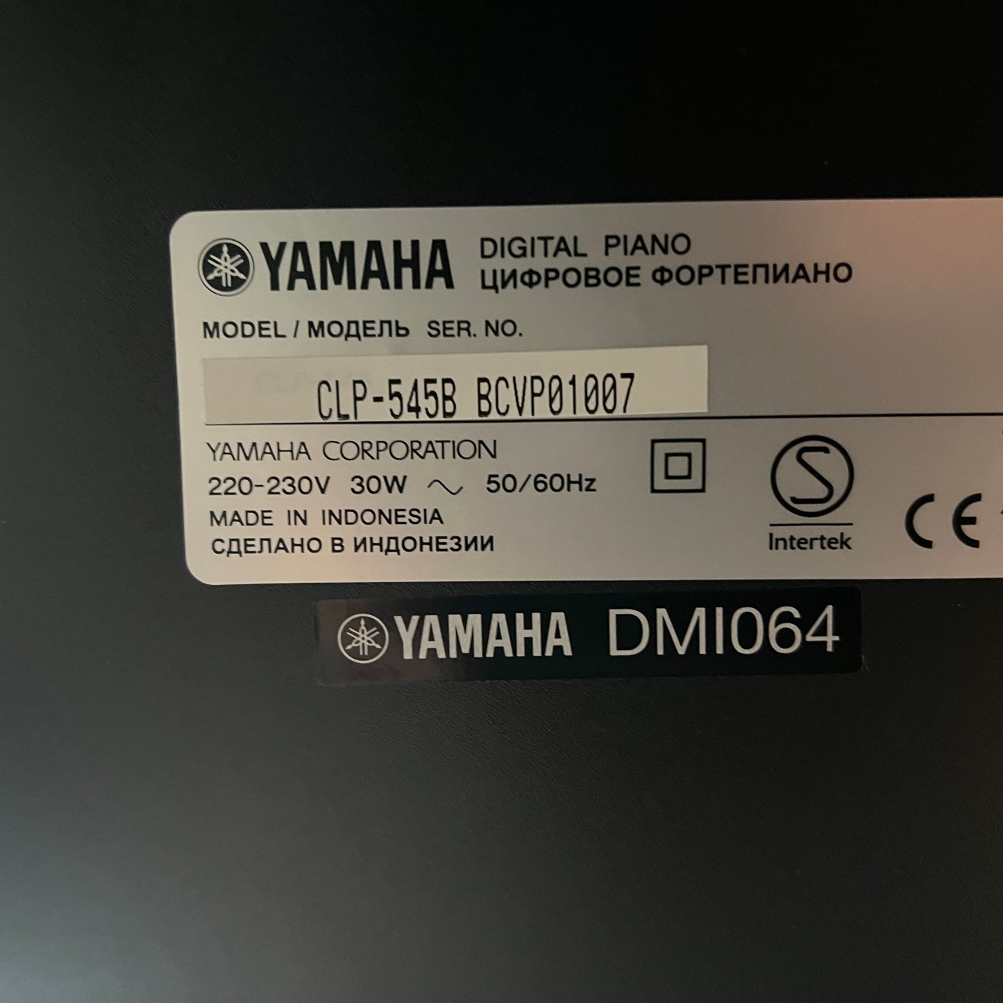 Yamaha CLP545B Digital Piano; Serial No: BCVP01007 | Second Hand