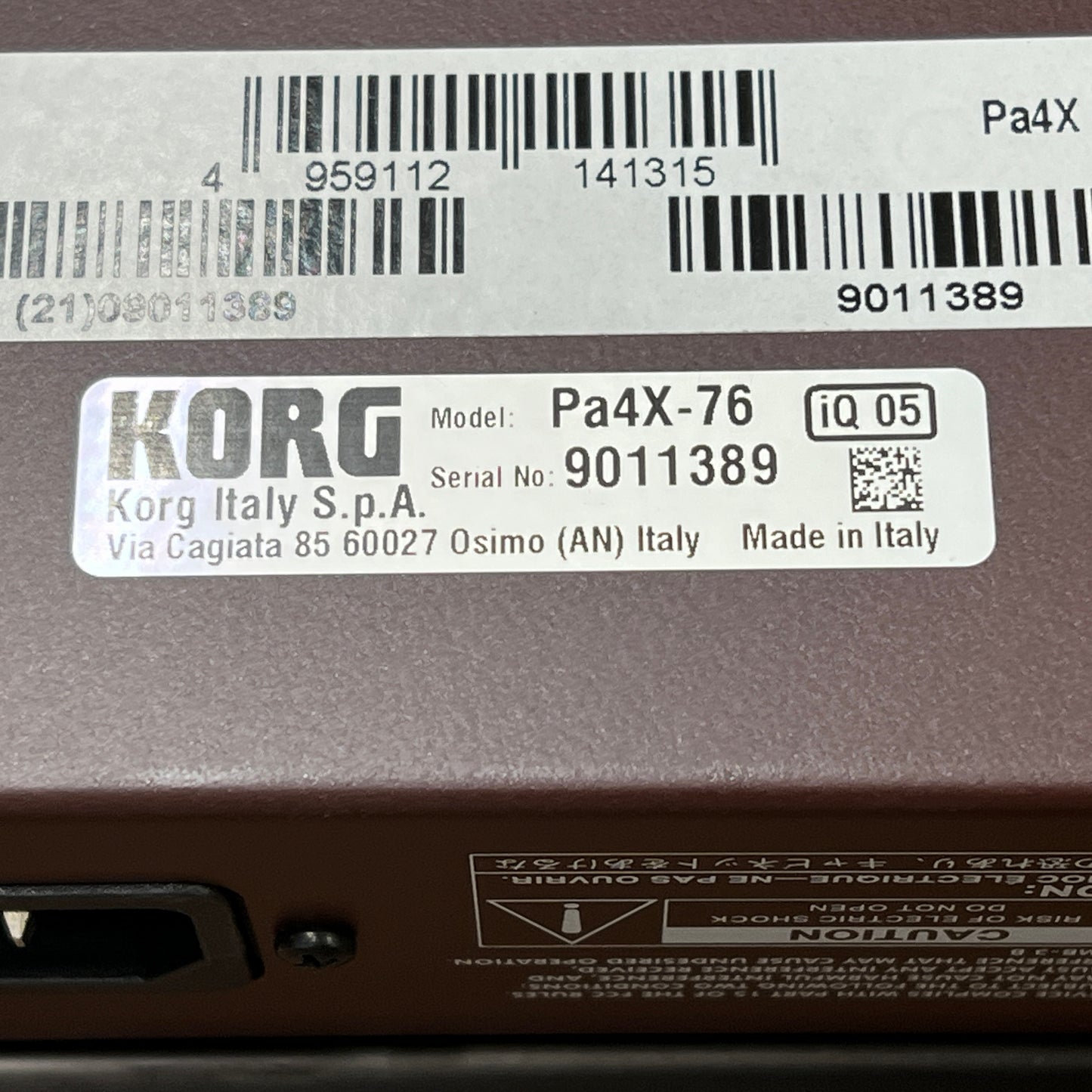 Korg PA4X 76 Note Arranger Workstation Keyboard; Serial No: 9011389 | Second Hand