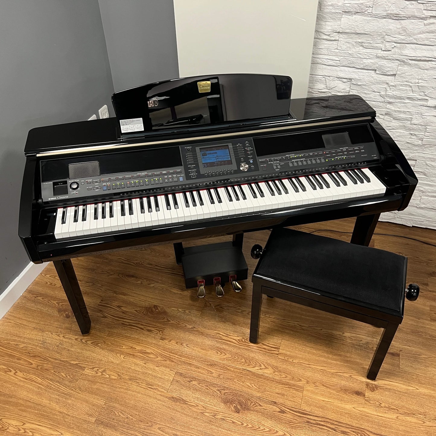 Yamaha CVP405 Polished Ebony Digital Piano With Matching Stool; Serial No:GBRCNY01016 | Second Hand