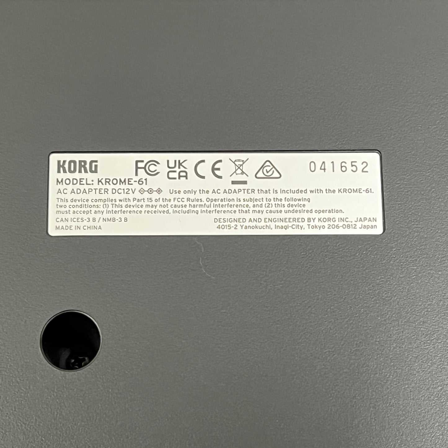 Korg Krome EX61 Music Workstation Keyboard; Serial No: 41652 | Ex Demo
