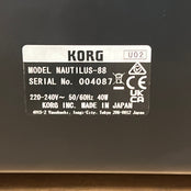 Korg Nautilus 88 Keyboard Workstation; Serial No: 4087 | Second Hand