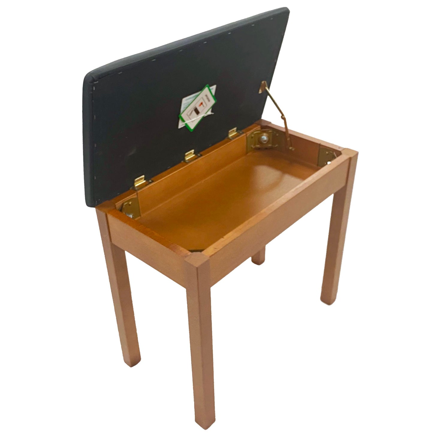 Kawai Cherry Piano Stool with Black Vinyl Top