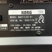 Korg Nautilus 61 Workstation; Serial No: 720 | Second Hand