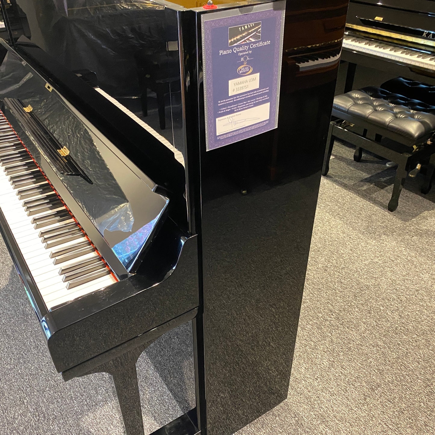 Yamaha U3 Upright Piano With Stool; Ser No M3258118 | Reconditioned As New