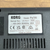 Korg PA700 Keyboard; Serial No: 67937 | Second Hand