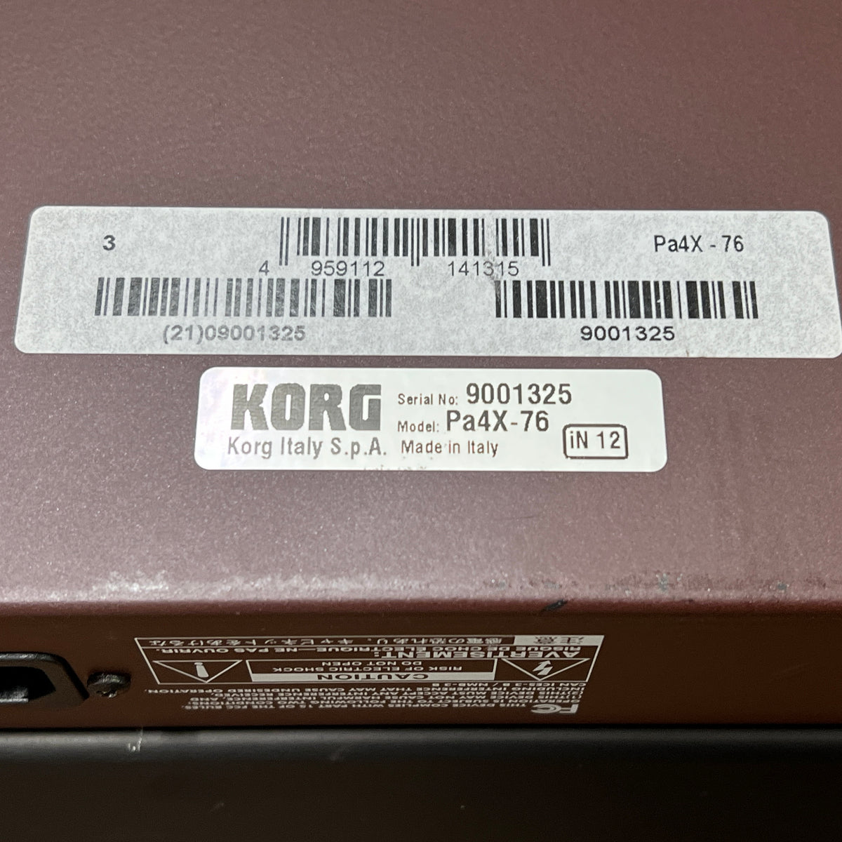 Korg Pa4X 76 Note Arranger Workstation Keyboard; Serial No: 9001325 | Second Hand