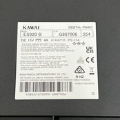Kawai ES920 Digital Piano, Black; Serial No: G887006 | Second Hand