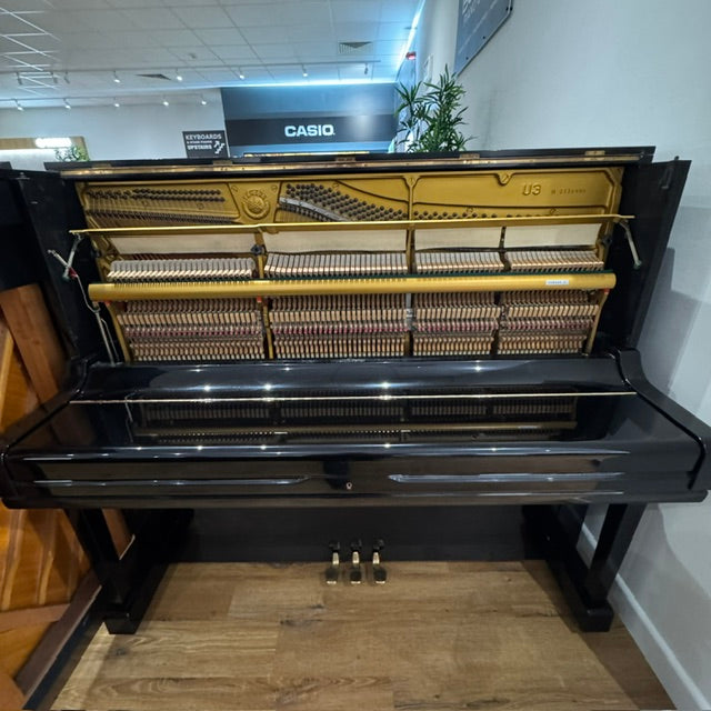 Yamaha U3 Upright Piano in Polished Black: Serial No: H2136990 | Second Hand