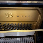 Yamaha U3 Upright Piano in Polished Black: Serial No: H2136990 | Second Hand
