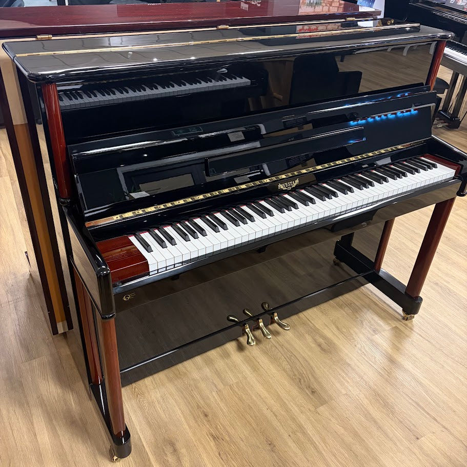 Eavestaff HM116 Upright Piano in Polished Black: Serial No: 7783121  | Second Hand