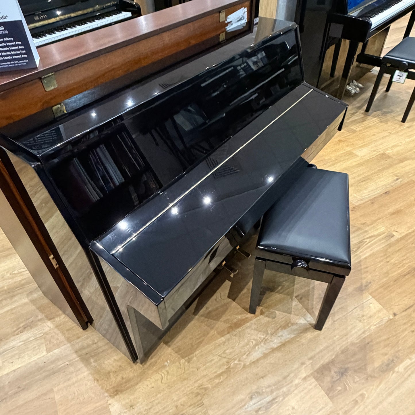 Zender Compact Upright Piano in Polished Ebony: Serial No: 9184 | Second Hand