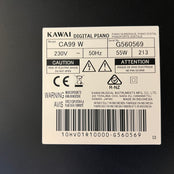 Kawai CA99 White Digital PIano With Matching Stool; Serial Number: G560569 | Second Hand