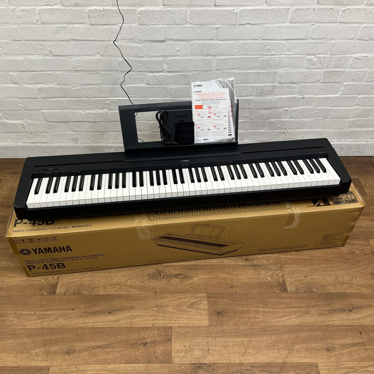 Yamaha P45 Digital Piano, Black; Serial No: BBAN02045 | Second Hand